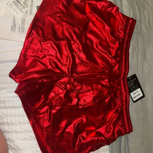 NWT Metallic Red Athletic Shorts - Picture 4 of 7